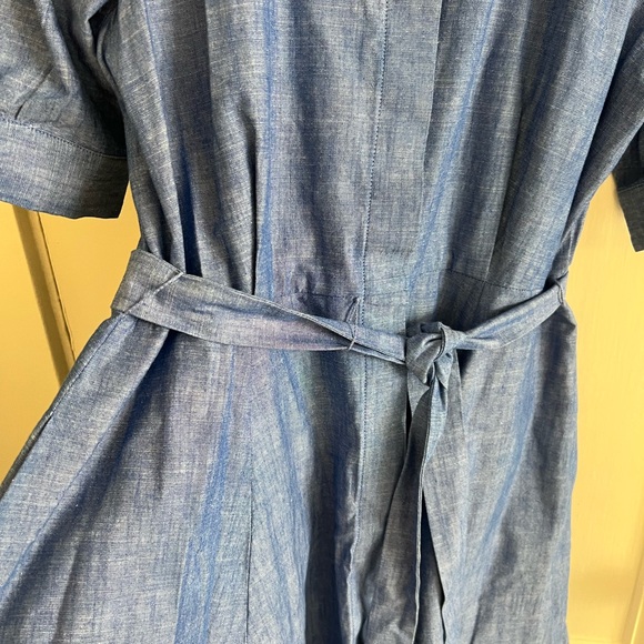 Calvin Klein Chambray Button-Up Dress with Belt - Picture 2 of 6